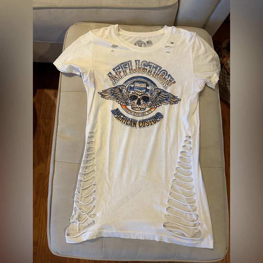 Affliction distressed shirt